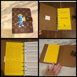 Louis Vuitton Brown Monogram Agenda Notepad with Cartoon Motif